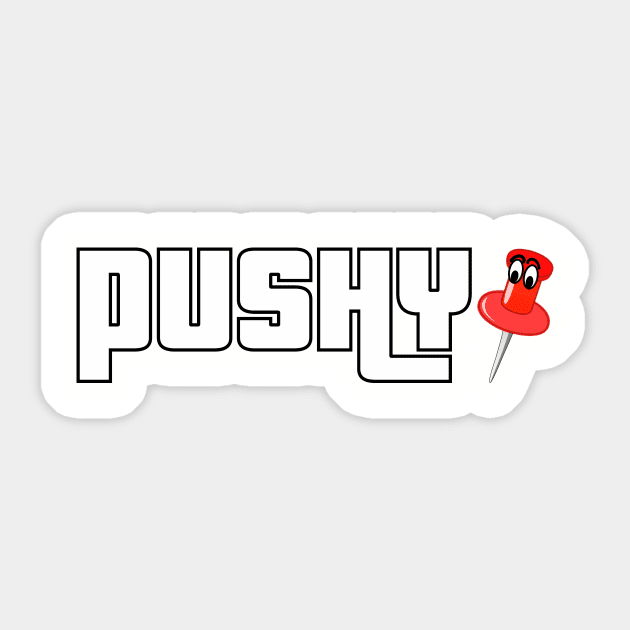 Pushy the Pushpin Video Game Sticker by Lyrical Parser